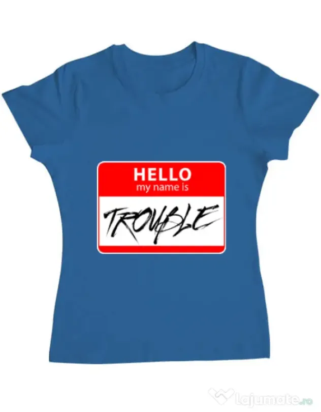 Tricou ADLER dama Trouble Albastru azuriu