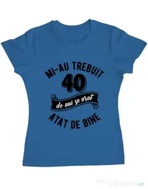 Tricou ADLER dama 40 de ani Albastru azuriu