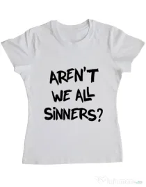 Tricou ADLER dama Sinners Alb