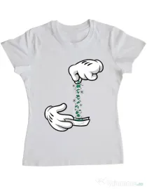 Tricou ADLER dama Magic sparkles Alb