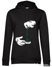 Hoodie dama cu gluga Magic sparkles Negru