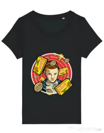Tricou STANLEY STELLA dama Stranger Waffles Negru