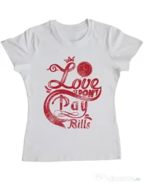 Tricou ADLER dama Love Alb