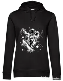 Hoodie dama cu gluga Skate Space Negru