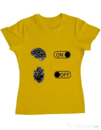 Tricou ADLER dama Love Galben