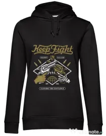 Hoodie dama cu gluga Keep Fight Negru