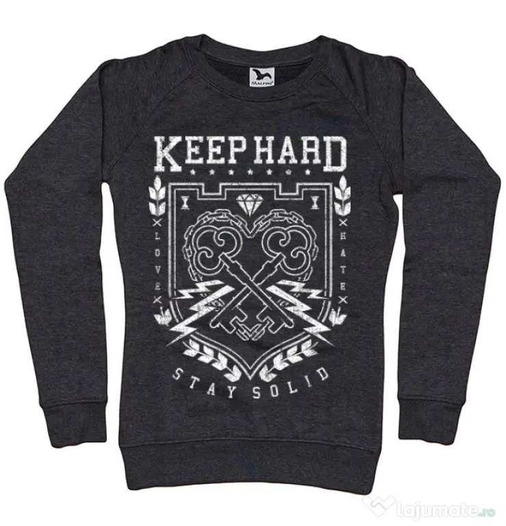 Bluza ADLER dama Keep Hard Negru melanj