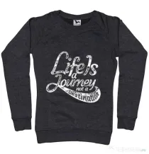 Bluza ADLER dama Life Is A Journey Negru melanj
