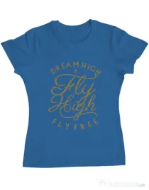 Tricou ADLER dama Fly High Albastru azuriu