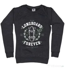 Bluza ADLER dama Long Board Forever Negru melanj
