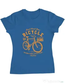Tricou ADLER dama Bicycle Albastru azuriu