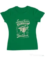 Tricou ADLER dama Speed Racer Verde mediu