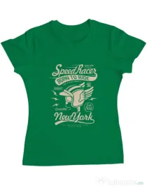 Tricou ADLER dama Speed Racer Verde mediu