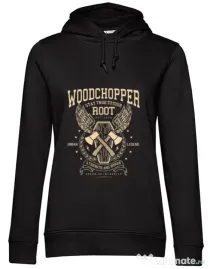 Hoodie dama cu gluga Woodchopper Negru