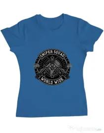 Tricou ADLER dama Sniper Squad Albastru azuriu