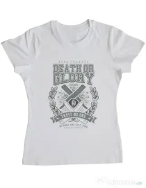 Tricou ADLER dama Death or Glory Alb