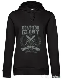 Hoodie dama cu gluga Death or Glory Negru