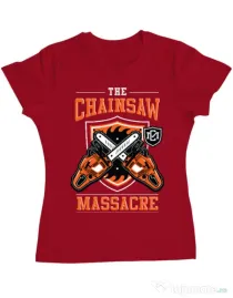Tricou ADLER dama The Chainsaw Massacre Rosu