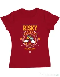 Tricou ADLER dama Risky Business Rosu