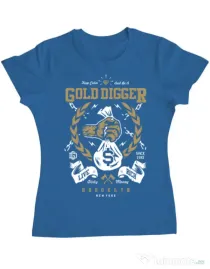 Tricou ADLER dama Gold Digger Albastru azuriu
