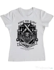Tricou ADLER dama Fight For Glory Alb