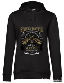 Hoodie dama cu gluga Street Battle Negru