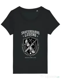 Tricou STANLEY STELLA dama Skateboards Legend Negru