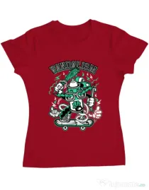 Tricou ADLER dama Vandalism Rosu
