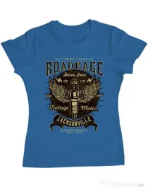 Tricou ADLER dama Road Rage Albastru azuriu