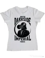 Tricou ADLER dama Darkside Alb