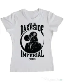 Tricou ADLER dama Darkside Alb