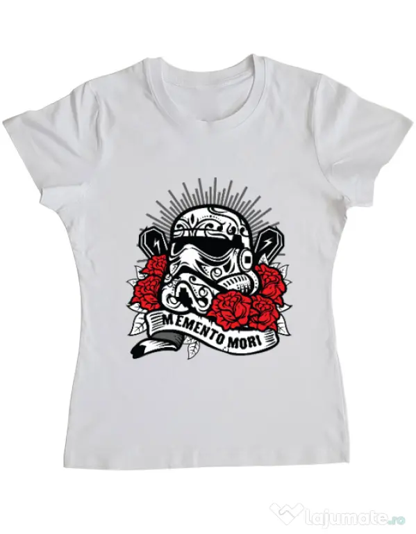 Tricou ADLER dama Dead Trooper Alb