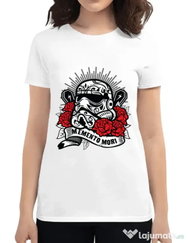 Tricou ADLER dama Dead Trooper Alb