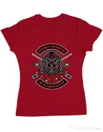 Tricou ADLER dama Darth Vader Sugar Skull Rosu