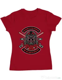 Tricou ADLER dama Darth Vader Sugar Skull Rosu