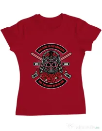 Tricou ADLER dama Darth Vader Sugar Skull Rosu