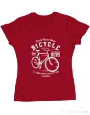 Tricou ADLER dama Bicycle Rosu