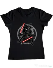 Tricou ADLER dama Darkside Samurai Negru 