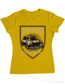 Tricou ADLER dama Classic Wheel Galben