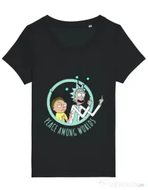 Tricou STANLEY STELLA dama Peace among worlds Negru