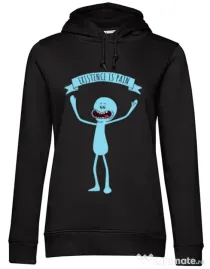 Hoodie dama cu gluga Existence is pain Negru