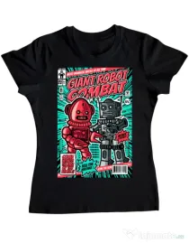 Tricou ADLER dama Giant robot combat Negru