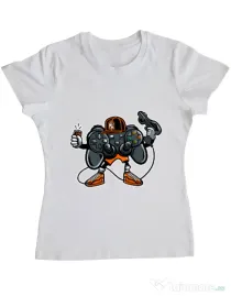 Tricou ADLER dama Lets play Alb