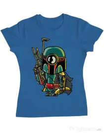 Tricou ADLER dama Minion Boba Fett Albastru azuriu