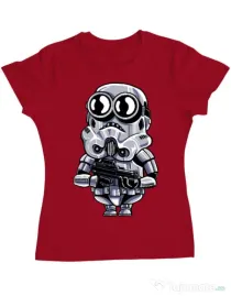 Tricou ADLER dama Minion trooper Rosu
