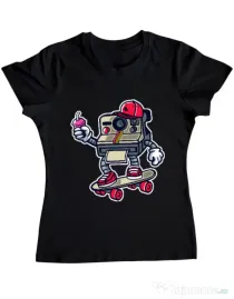 Tricou ADLER dama Polaroid Negru