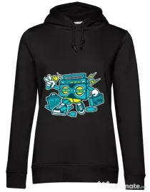 Hoodie dama cu gluga Boombox Negru