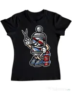 Tricou ADLER dama Barber Skater Negru