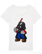 Tricou STANLEY STELLA dama Darth plumber Alb