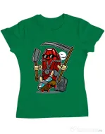 Tricou ADLER dama Coffin Skater Verde mediu